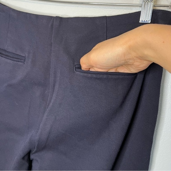 Ann Taylor Black Design Flat Front Wide Leg Dress Pants Size 10 Side Zip Career - Picture 6 of 10